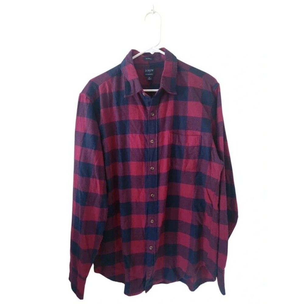 J crew classic flannel plaid button down shirt